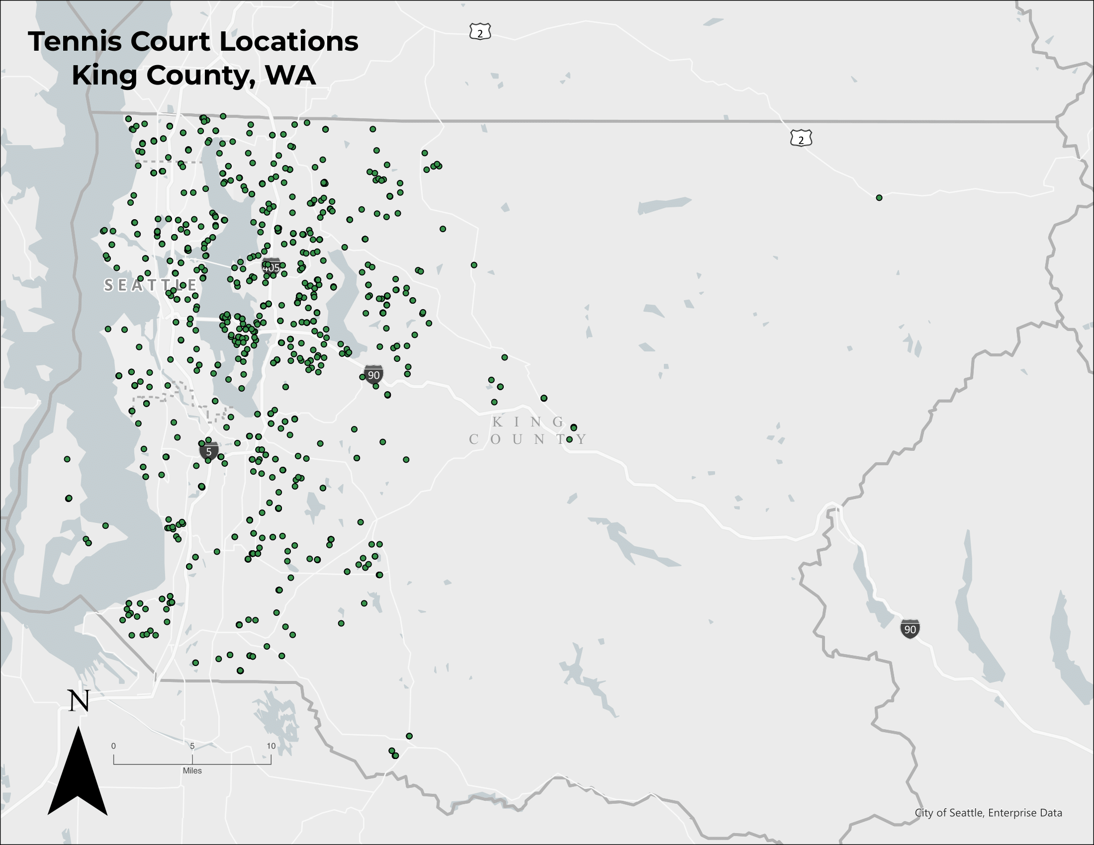 'Tennis courts in King County'