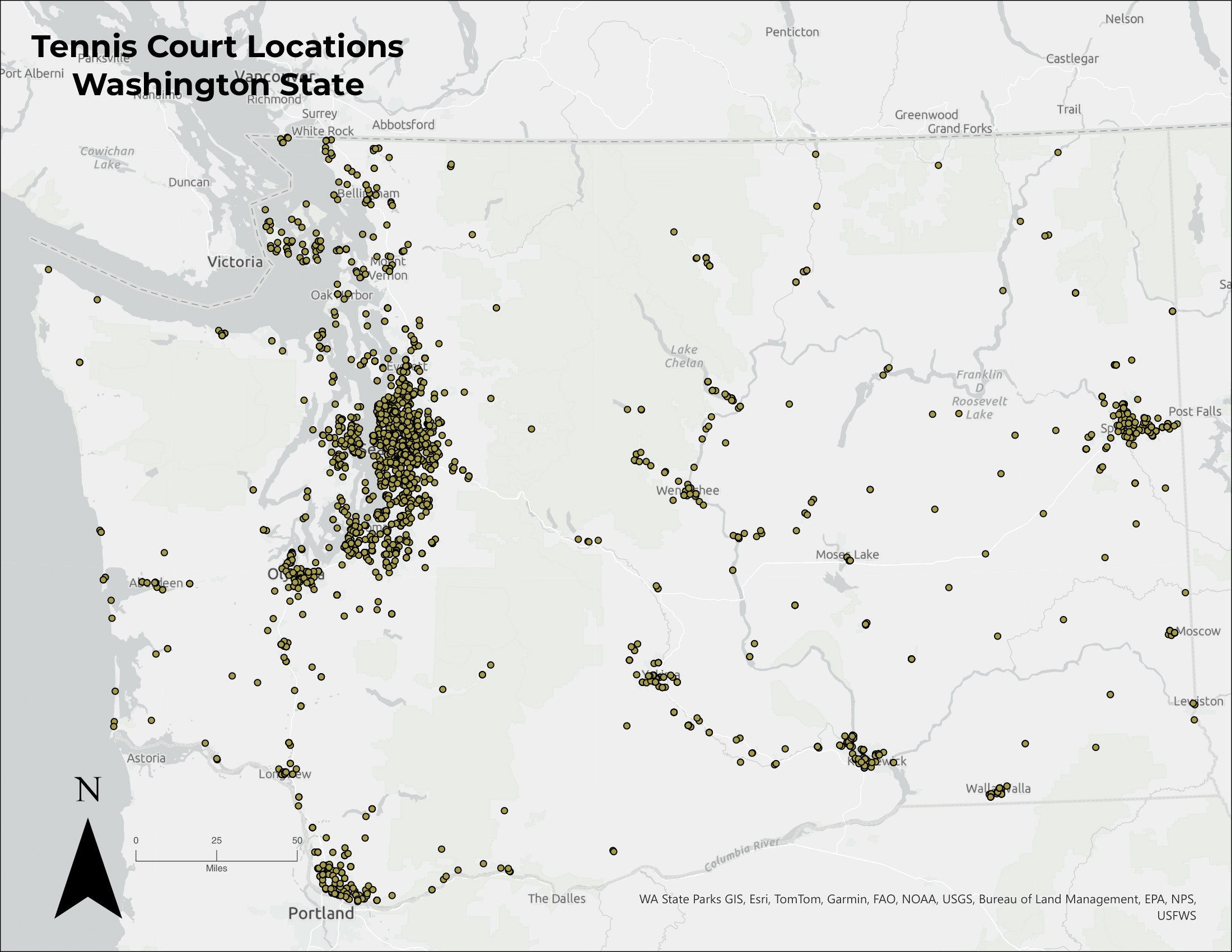 'Tennis courts in Washington State'